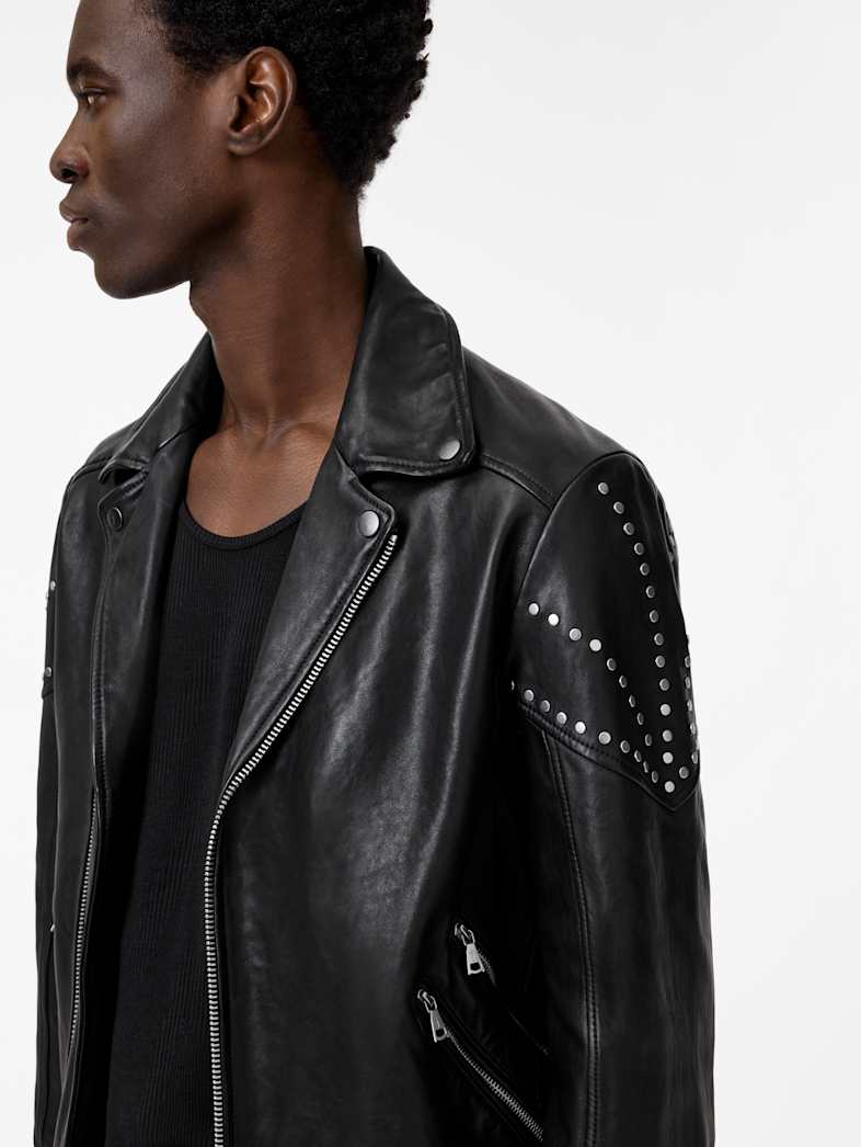 John Varvatos DANIEL BIKER Leather All Leather Leather Jackets DANIEL BIKER BLACK