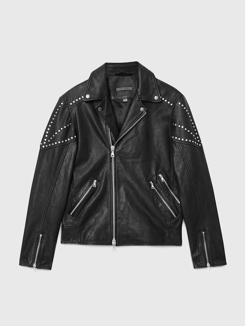 john varvatos DANIEL BIKER Leather All Leather Leather Jackets DANIEL BIKER BLACK