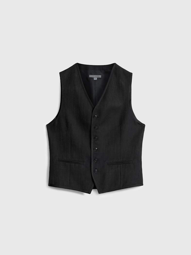 John Varvatos DAVIE VEST Outlet Outlet Leather & Outerwear DAVIE VEST BLACK