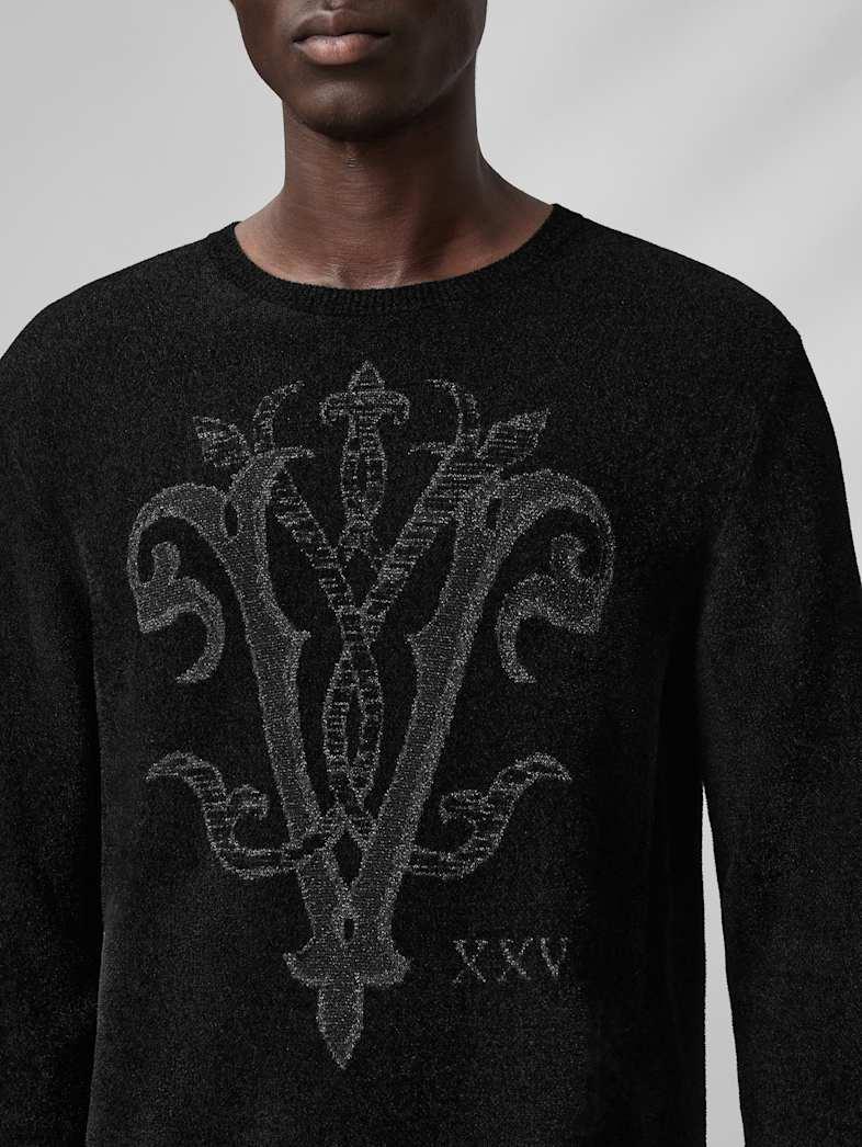 John Varvatos DELROY CREW Clothing Tops Sweaters DELROY CREW BLACK