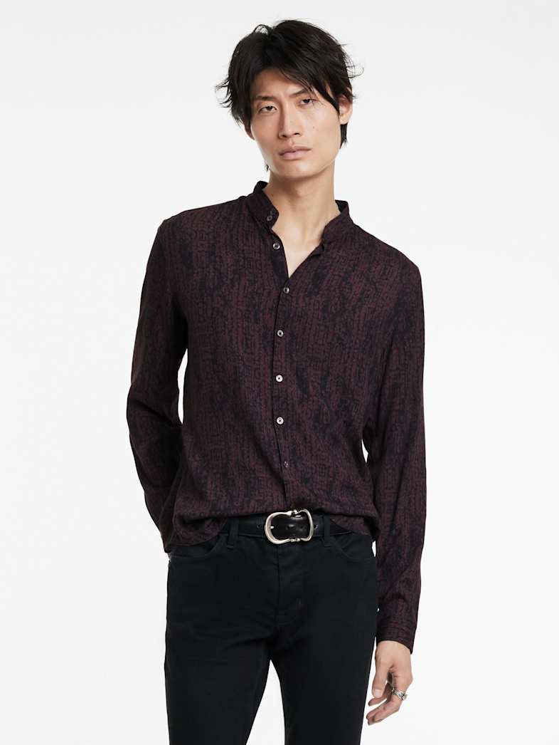 John Varvatos DORA SHIRT Outlet DORA SHIRT DARK PLUM