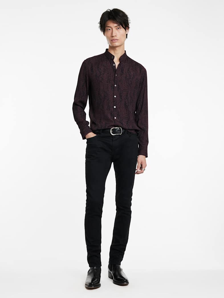 John Varvatos DORA SHIRT Outlet DORA SHIRT DARK PLUM