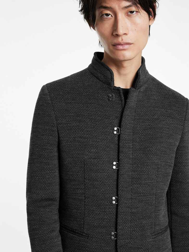 John Varvatos DOREAN JACKET Outlet Outlet Leather & Outerwear DOREAN JACKET CARBON