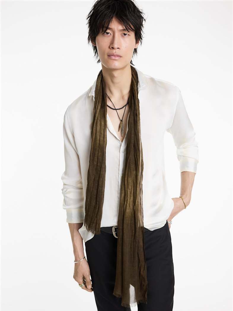 John Varvatos DORIS OMBRE SCARF Outlet Outlet Shoes & Accessories DORIS OMBRE SCARF FLAX HEATHER
