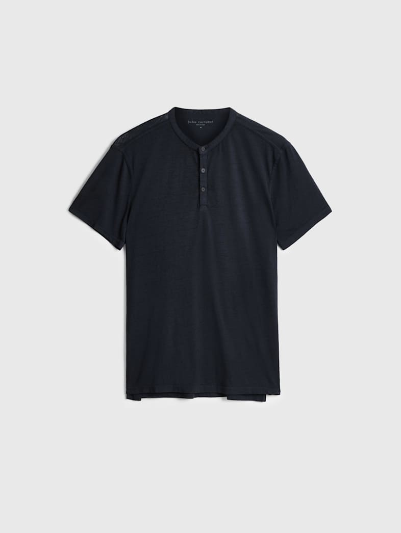 john varvatos DUKE HENLEY Clothing Featured JV ESSENTIALS DUKE HENLEY NAVY
