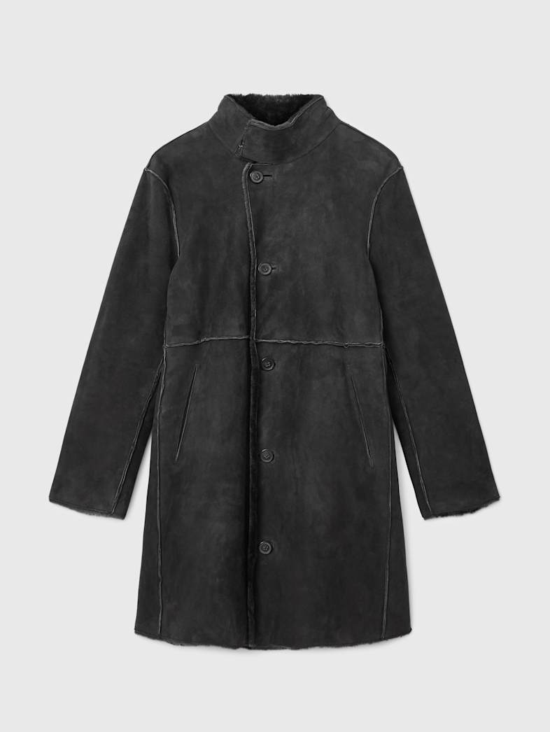 john varvatos ELLWOOD SHEARLING COAT Leather All Leather Leather Jackets ELLWOOD SHEARLING COAT CHARCOAL john varvatos ELLWOOD SHEARLING COAT Leather All Leather Leather Jackets ELLWOOD SHEARLING COAT CHARCOAL