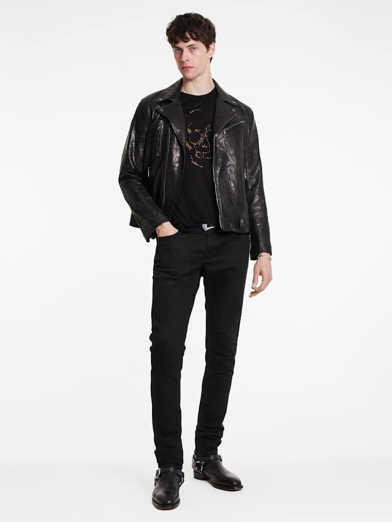 John Varvatos EMBELLISHED SKULL TEE Outlet Outlet Tops EMBELLISHED SKULL TEE BLACK