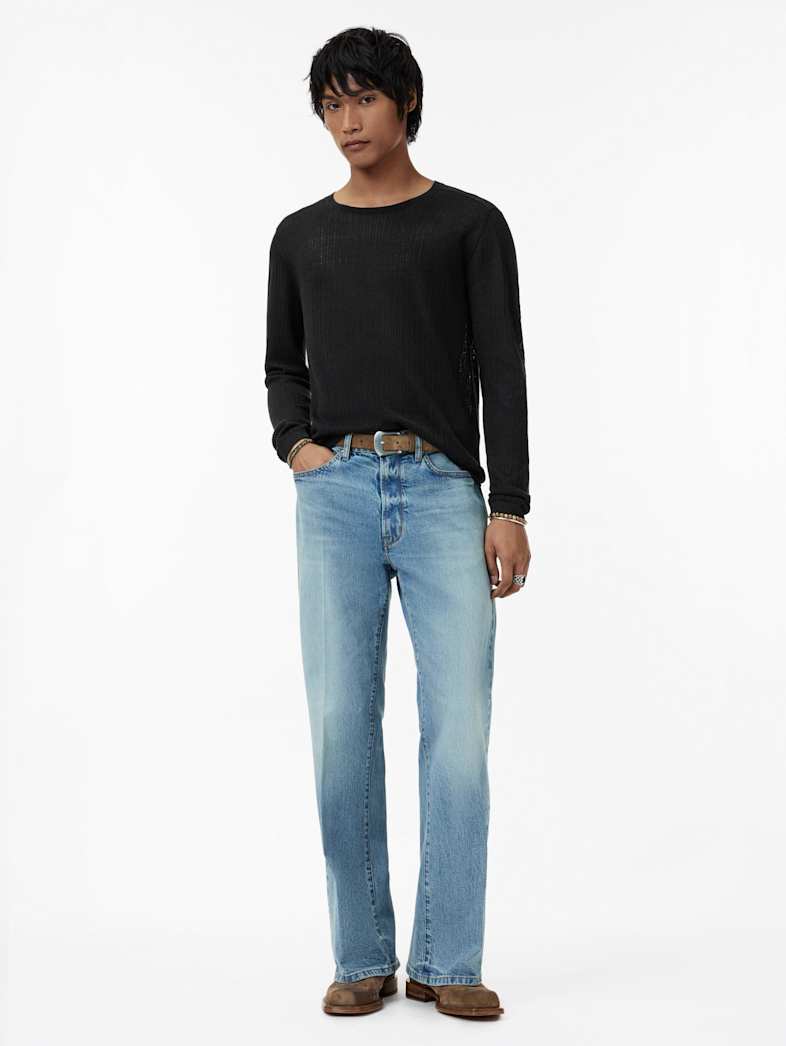 John Varvatos ESPERIA CREW Clothing Tops Sweaters ESPERIA CREW BLACK