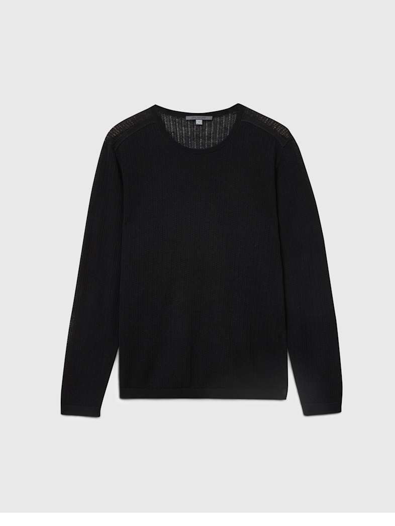 john varvatos ESPERIA CREW Clothing Tops Sweaters ESPERIA CREW BLACK