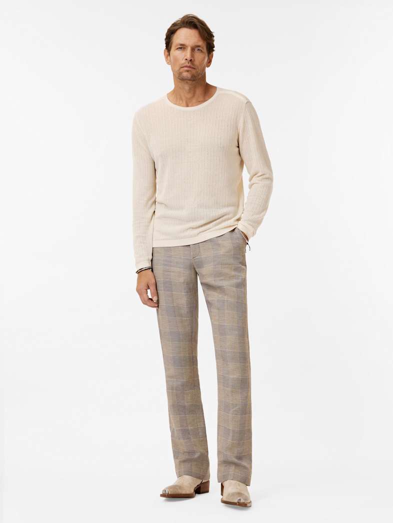 John Varvatos ESPERIA CREW Clothing Tops Sweaters ESPERIA CREW EGG SHELL