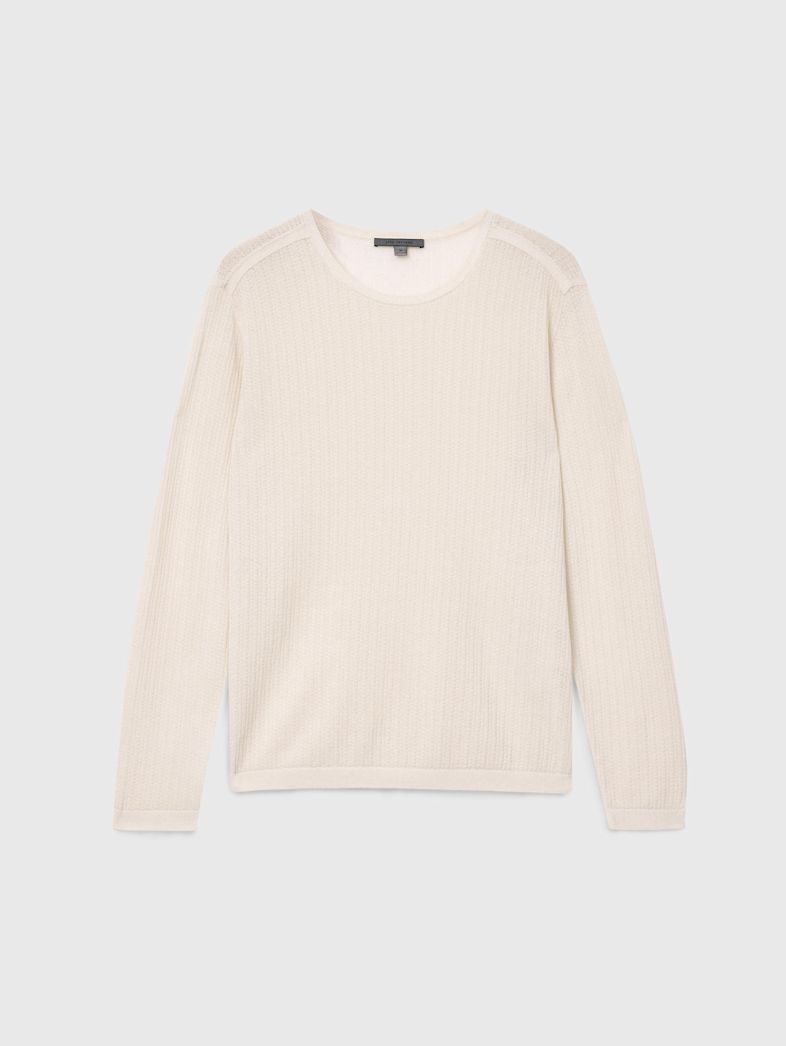 John Varvatos ESPERIA CREW Clothing Tops Sweaters ESPERIA CREW EGG SHELL