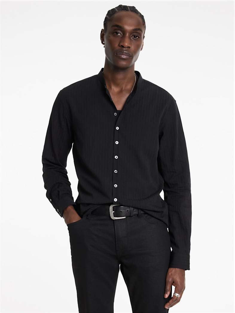John Varvatos ESTILL SHIRT Outlet Outlet Tops ESTILL SHIRT BLACK