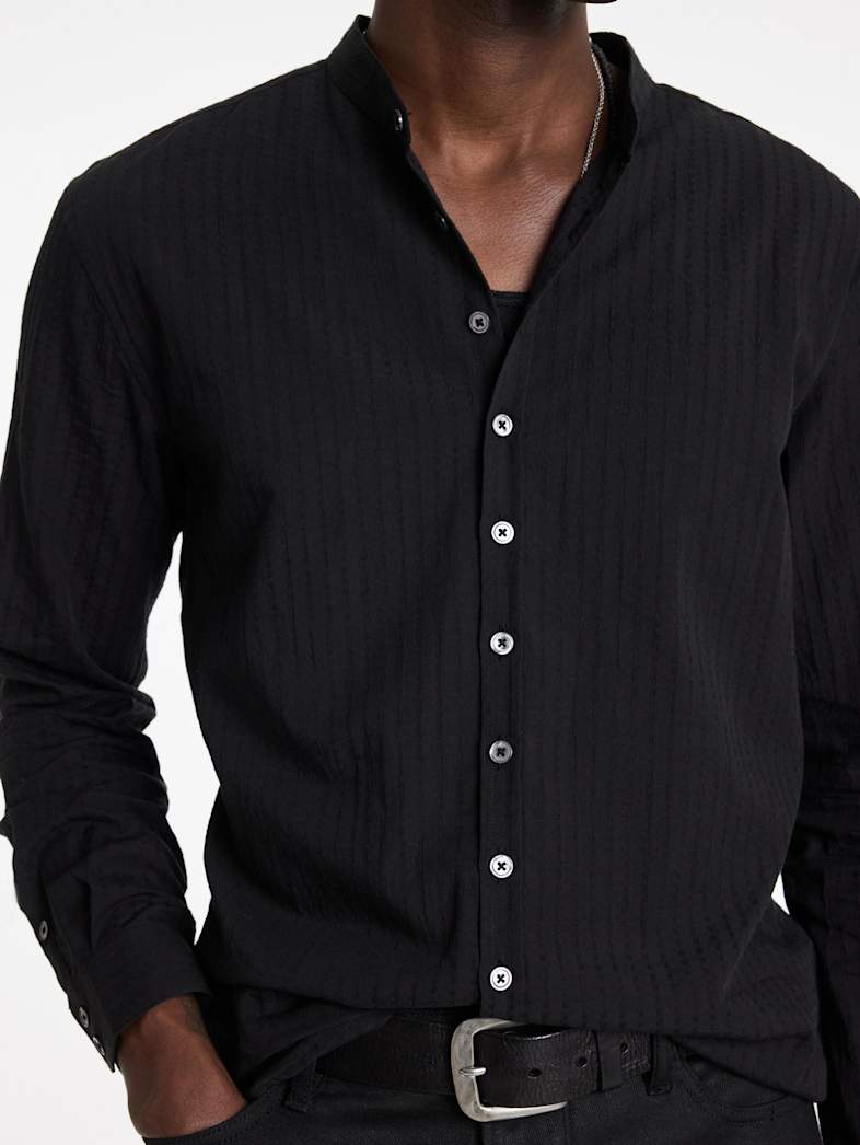 John Varvatos ESTILL SHIRT Outlet Outlet Tops ESTILL SHIRT BLACK