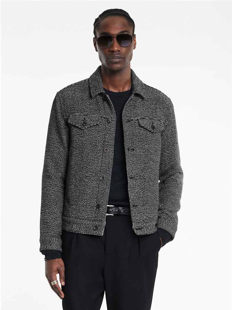 John Varvatos EVANS JACKET Outlet EVANS JACKET BLACK/WHITE