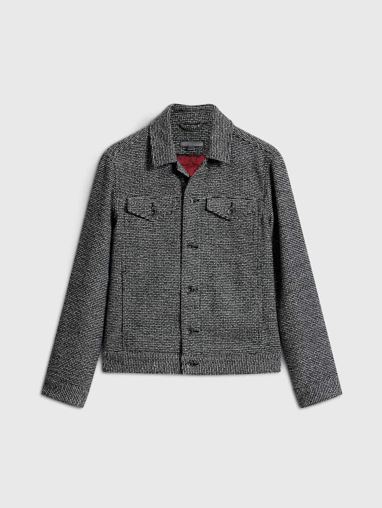 john varvatos EVANS JACKET Outlet EVANS JACKET BLACK/WHITE