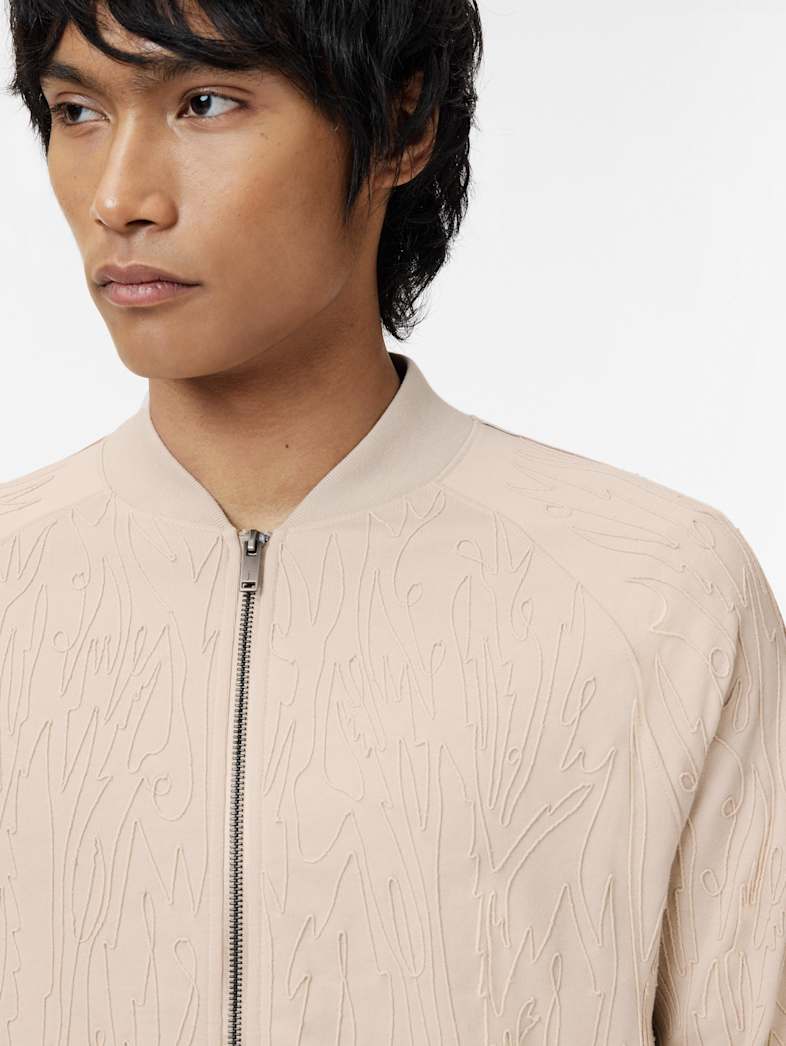 John Varvatos EVIE BOMBER JACKET Clothing Tops Coats And Jackets EVIE BOMBER JACKET SAND