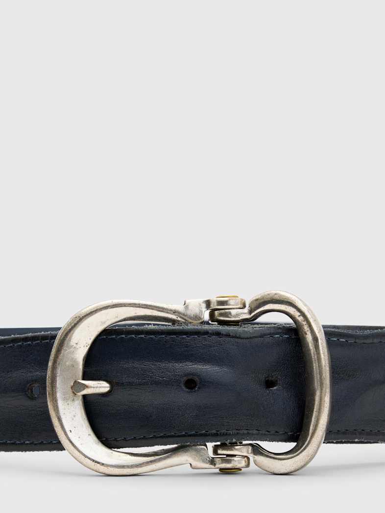 John Varvatos FIBEL ANTIQUE NICKEL FINISH BELT Outlet Outlet Shoes & Accessories FIBEL ANTIQUE NICKEL FINISH BELT INDIGO