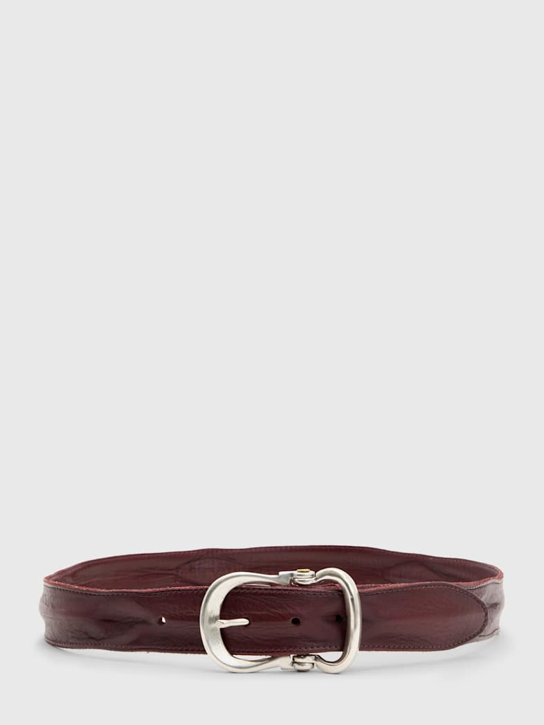 john varvatos FIBEL ANTIQUE NICKEL FINISH BELT Outlet Outlet Shoes & Accessories FIBEL ANTIQUE NICKEL FINISH BELT RED