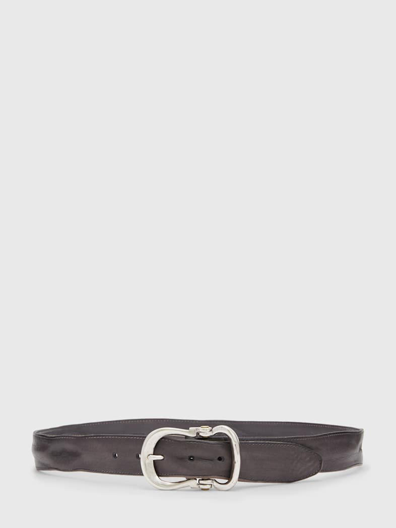 john varvatos FIBEL ANTIQUE NICKLE FINISH BELT Accessories All Accessories Belts FIBEL ANTIQUE NICKLE FINISH BELT LEAD
