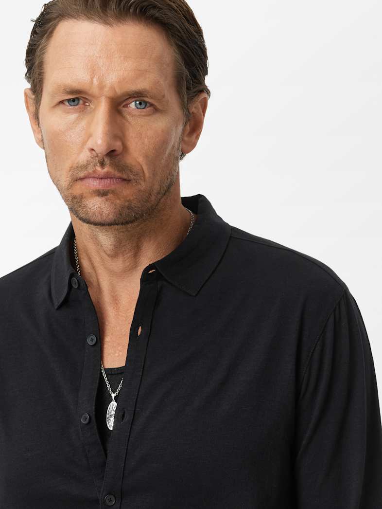 John Varvatos GARETH SHIRT Clothing Tops Shirts GARETH SHIRT BLACK