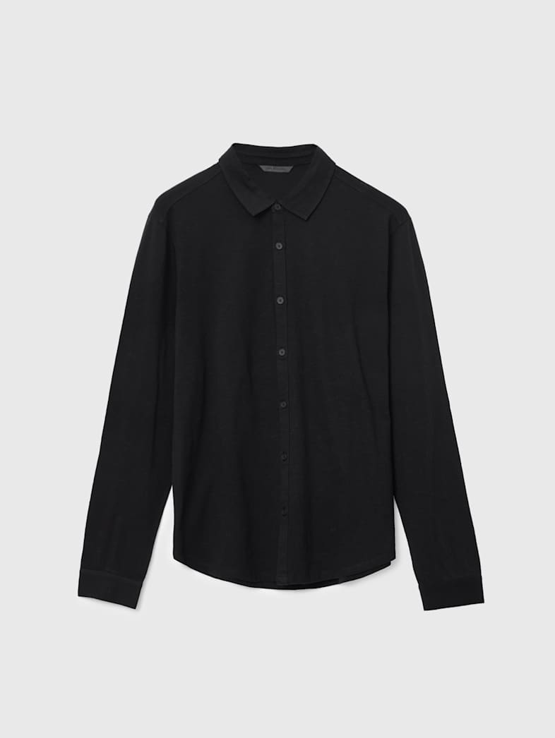 john varvatos GARETH SHIRT Clothing Tops Shirts GARETH SHIRT BLACK