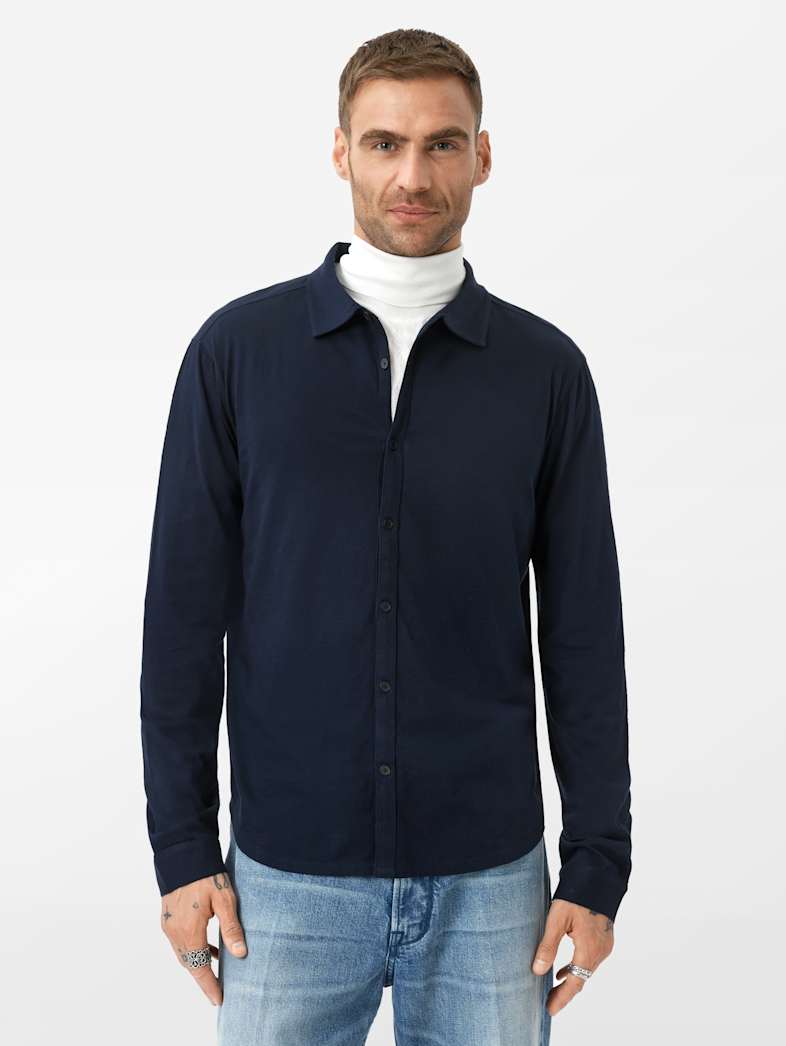 John Varvatos GARETH SHIRT Clothing Tops Shirts GARETH SHIRT NAVY