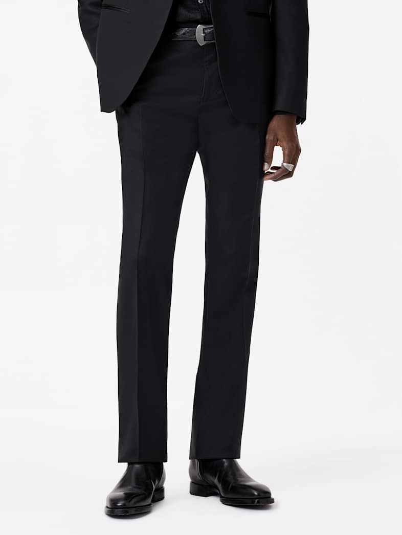 John Varvatos GLEN TUXEDO PANT Clothing Bottoms Dress Pants GLEN TUXEDO PANT BLACK