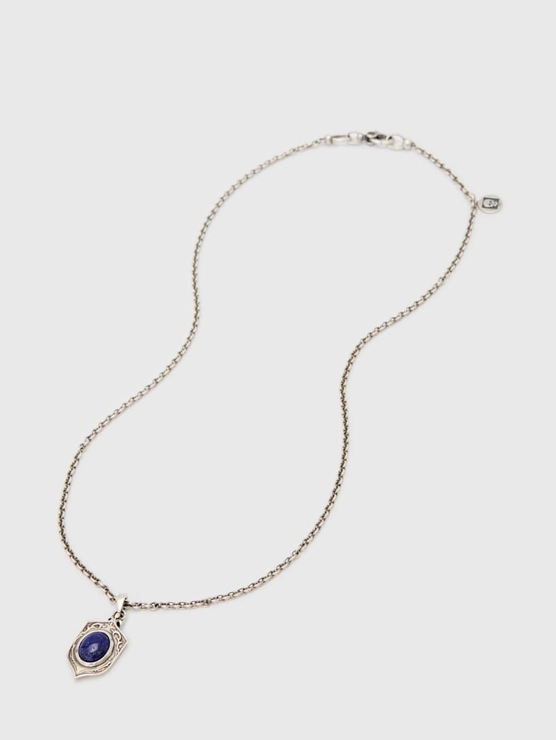 John Varvatos GOTHIC LAPIS PENDANT NECKLACE NO COLOR