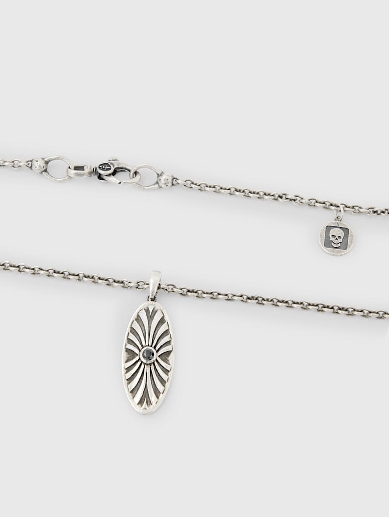 John Varvatos GOTHIC OVAL PENDANT NECKLACE NO COLOR