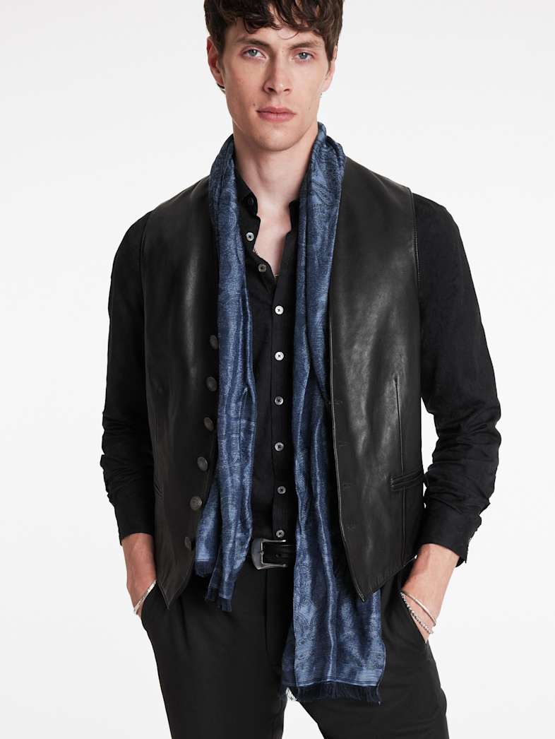 John Varvatos GOWER SCARF Outlet Outlet Shoes & Accessories GOWER SCARF COBALT