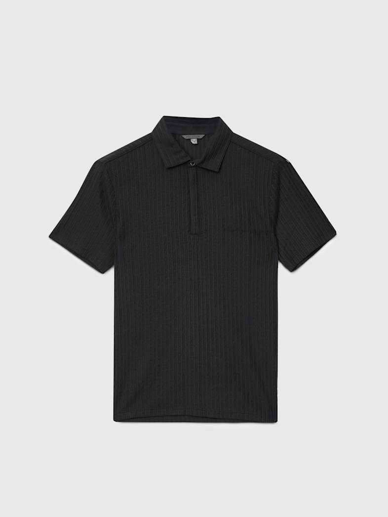 john varvatos GRANA POLO Clothing Tops Polos GRANA POLO BLACK