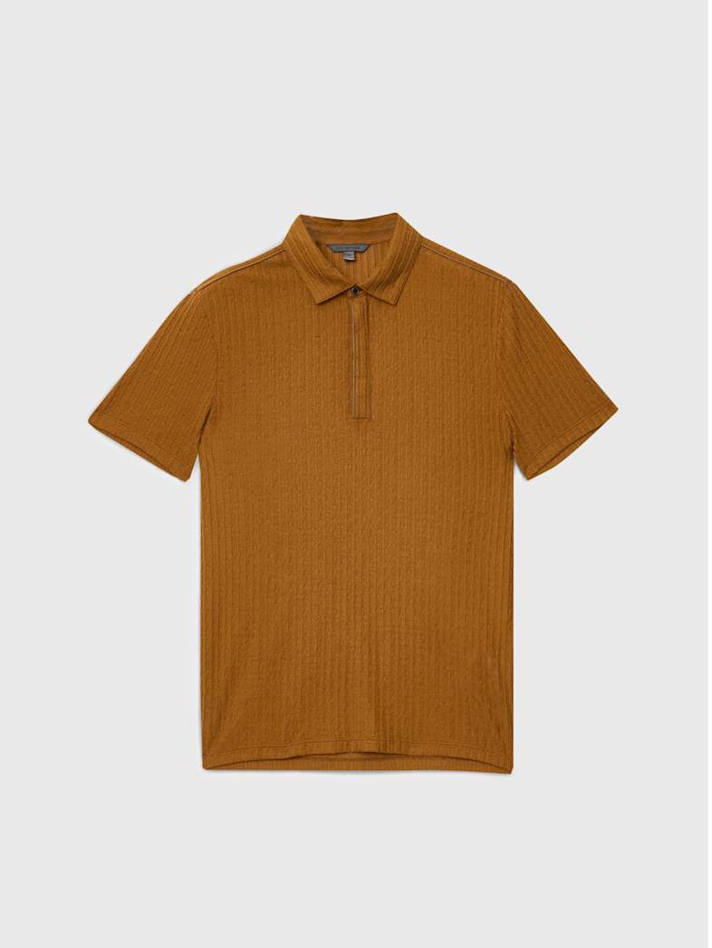 john varvatos GRANA POLO Clothing Tops Polos GRANA POLO FLAX HEATHER
