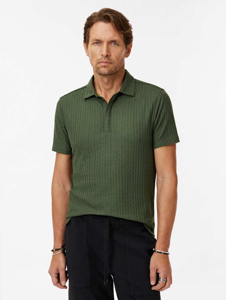 John Varvatos GRANA POLO Clothing Tops Polos GRANA POLO MOSS