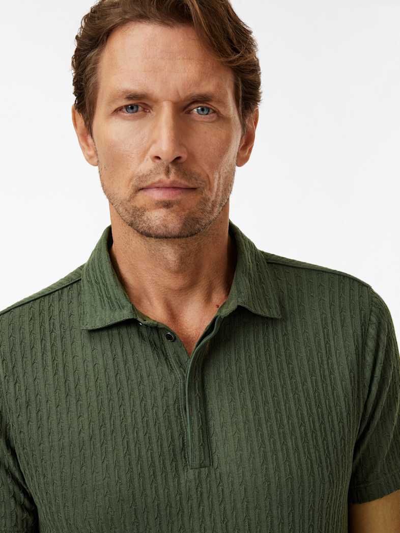 John Varvatos GRANA POLO Clothing Tops Polos GRANA POLO MOSS