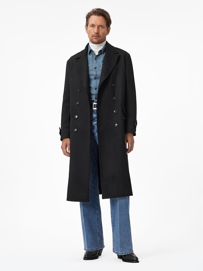 John Varvatos GROVE COAT Clothing Tops Coats And Jackets GROVE COAT BLACK