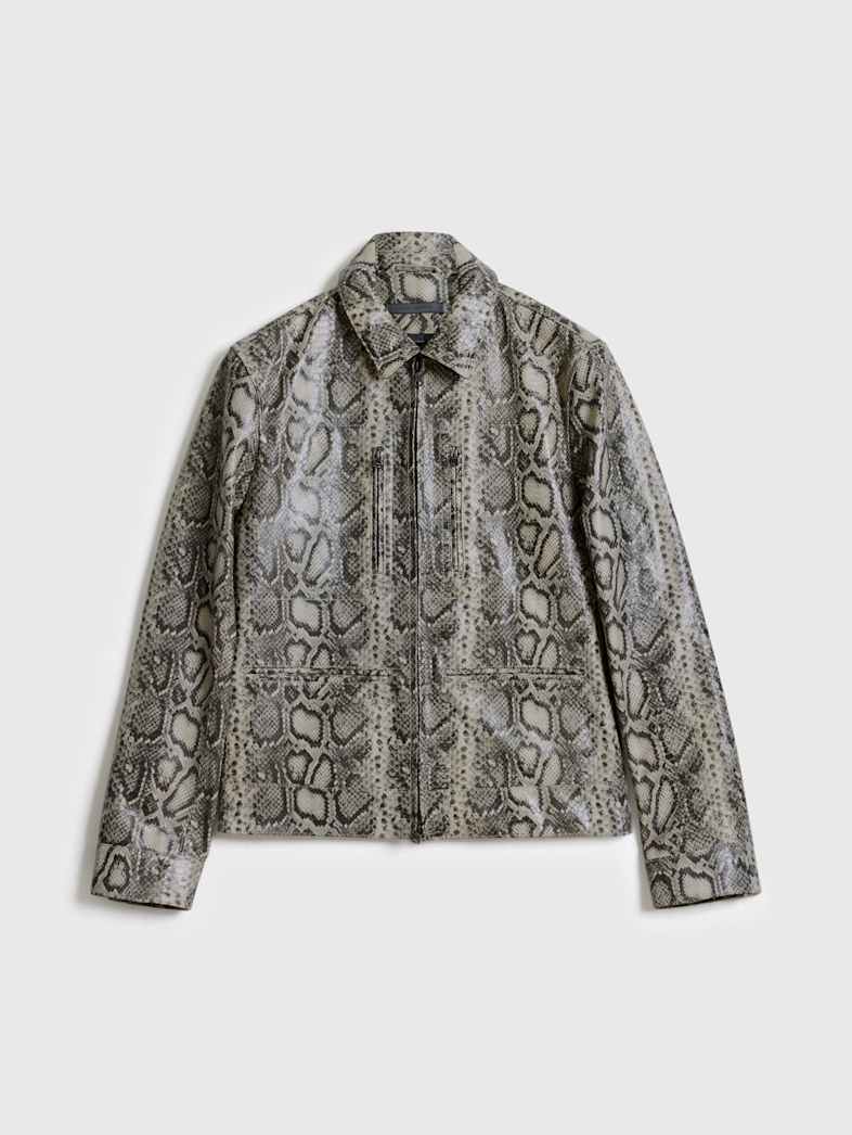 John Varvatos GRYFFIN JACKET Outlet Outlet Leather & Outerwear GRYFFIN JACKET SMOKED PEARL GREY