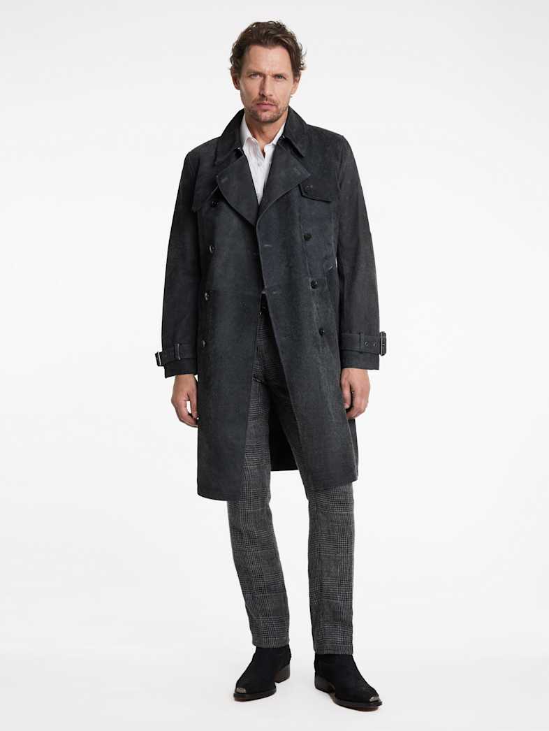 John Varvatos HACKNEY COAT Outlet Outlet Leather & Outerwear HACKNEY COAT INDIGO