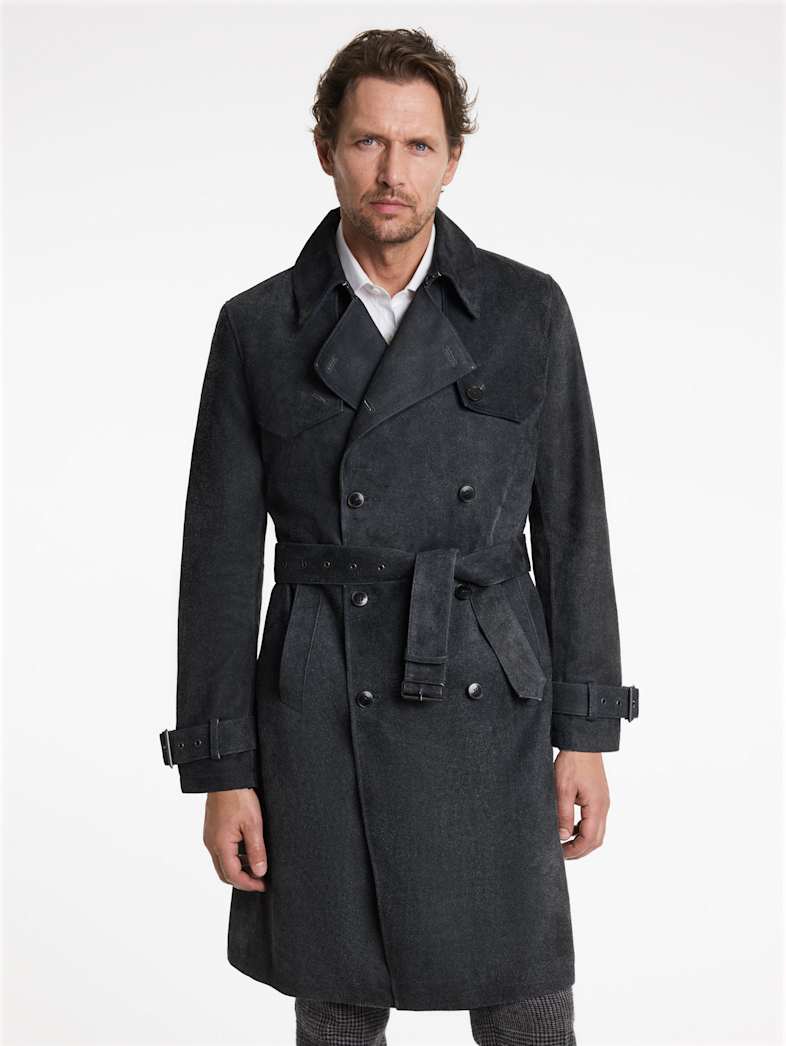 John Varvatos HACKNEY COAT Outlet Outlet Leather & Outerwear HACKNEY COAT INDIGO