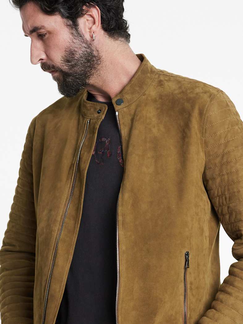 John Varvatos HARRIS JACKET Outlet Outlet Leather & Outerwear HARRIS JACKET JUTE