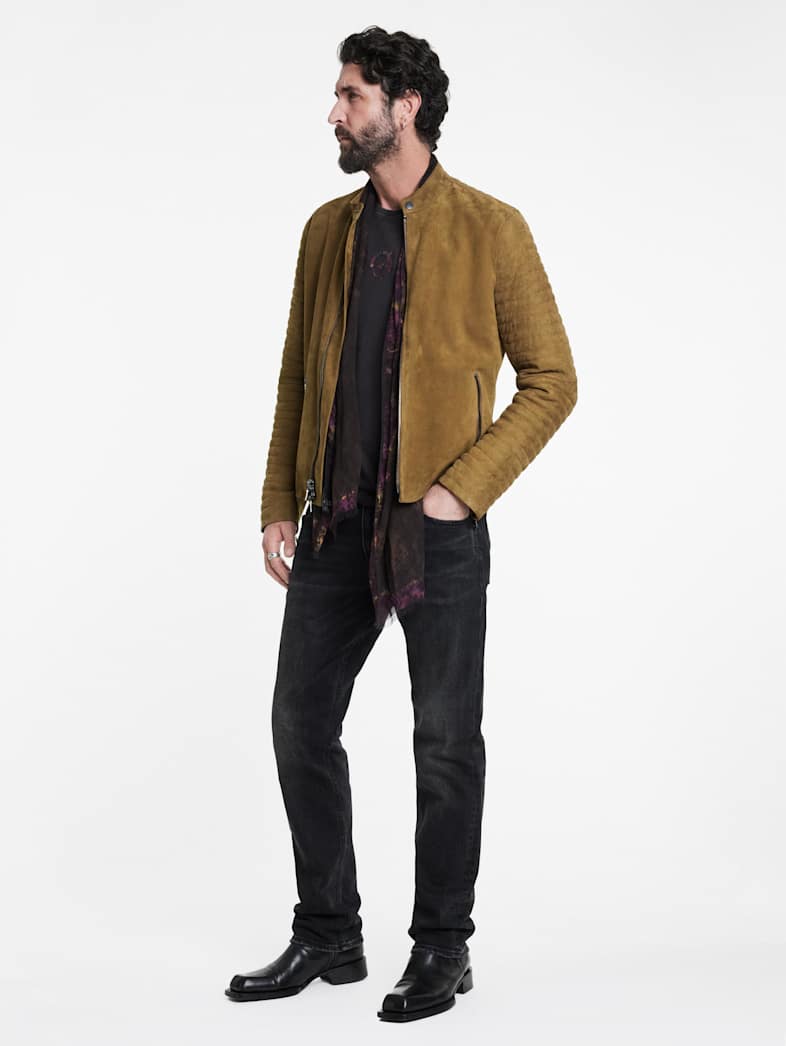 John Varvatos HARRIS JACKET Outlet Outlet Leather & Outerwear HARRIS JACKET JUTE