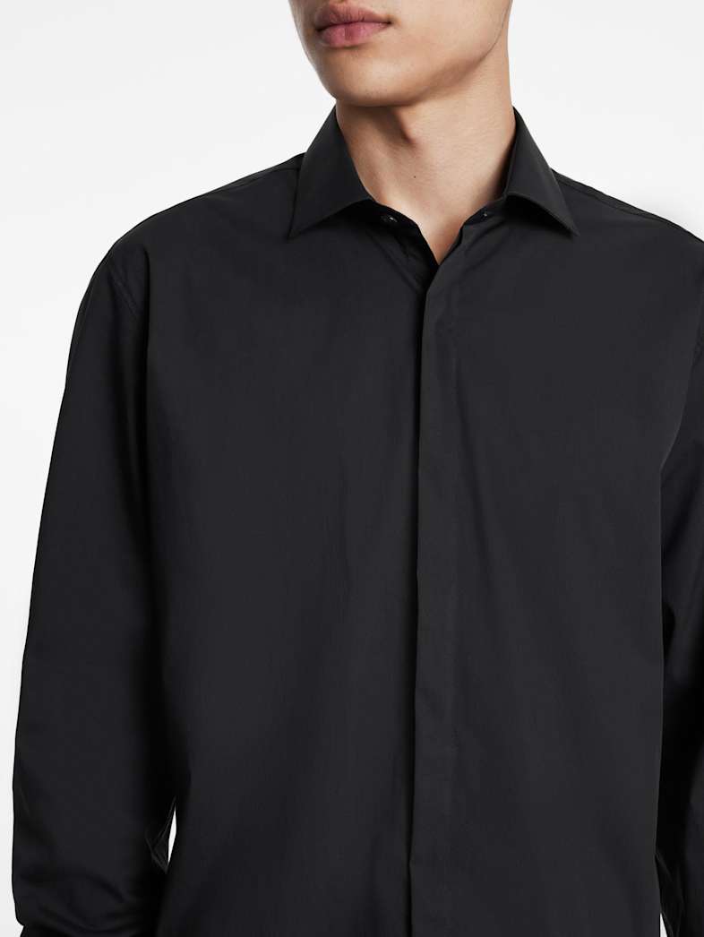 John Varvatos HENDRIX DRESS SHIRT Clothing Tops Dress Shirts HENDRIX DRESS SHIRT BLACK