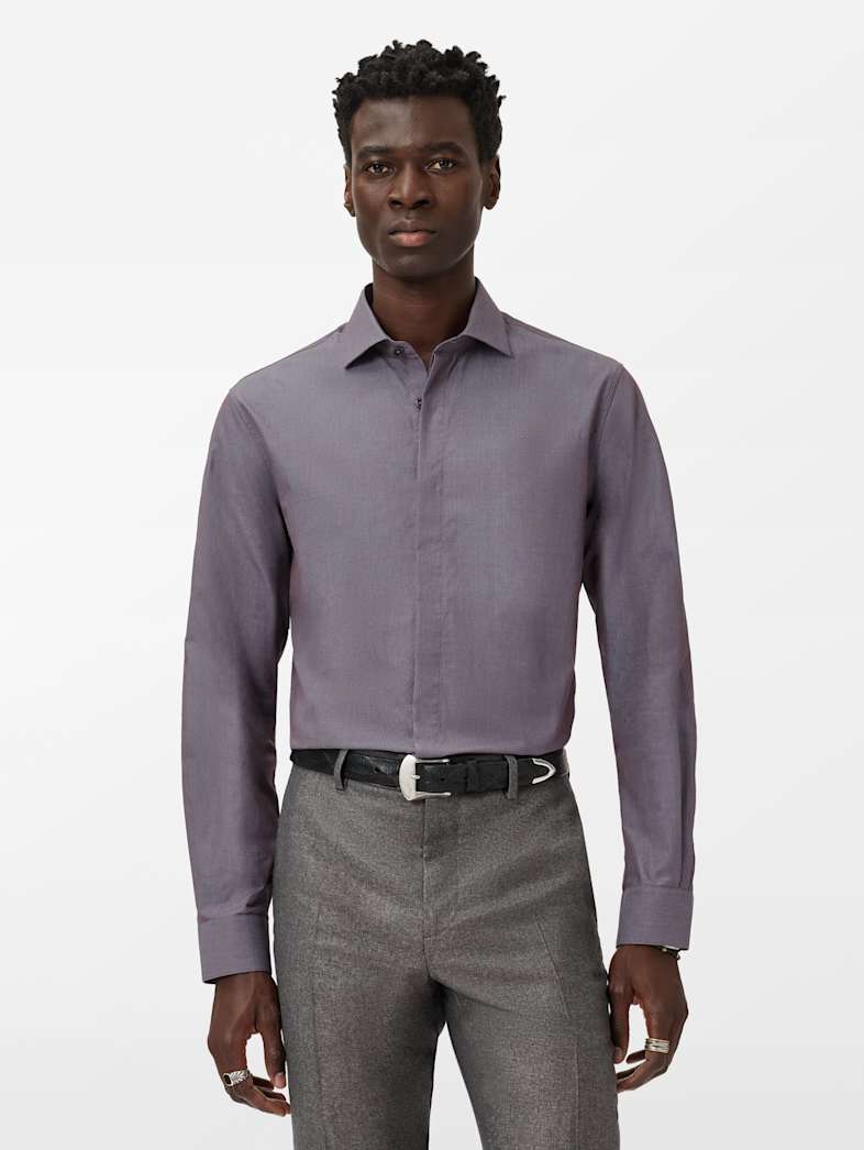 John Varvatos HENDRIX DRESS SHIRT Clothing Tops Shirts HENDRIX DRESS SHIRT THISTLE