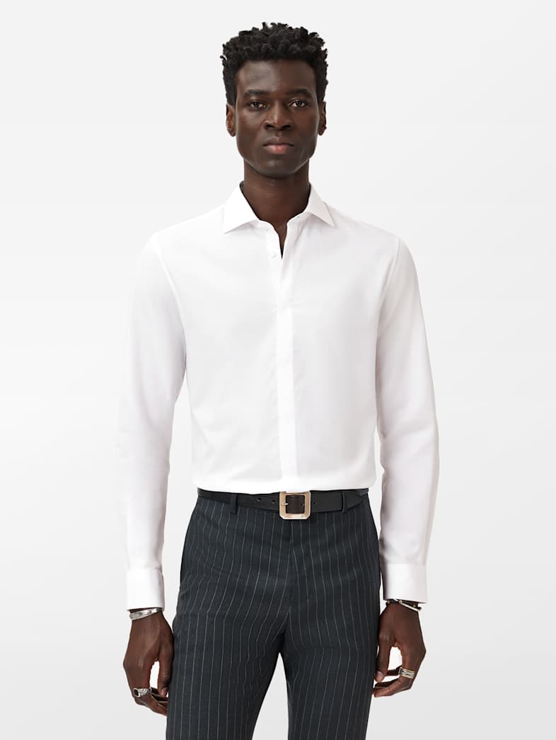 John Varvatos HENDRIX DRESS SHIRT Clothing Tops Shirts HENDRIX DRESS SHIRT WHITE