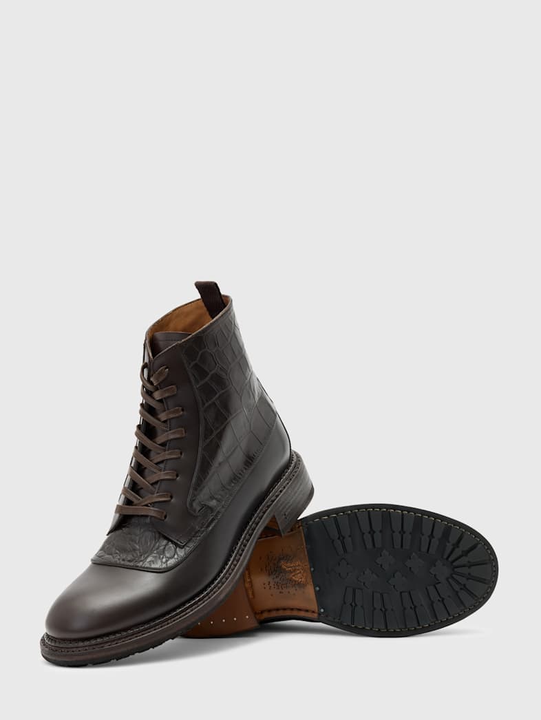 John Varvatos HERITAGE LACE BOOT Shoes All Shoes Boots HERITAGE LACE BOOT DISTRESSED B