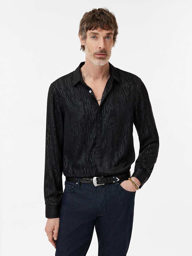 John Varvatos HICKORY SHIRT Clothing Tops Shirts HICKORY SHIRT BLACK
