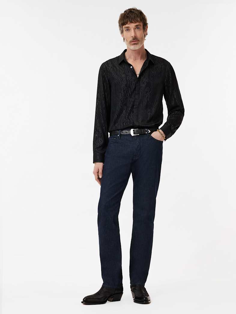 John Varvatos HICKORY SHIRT Clothing Tops Shirts HICKORY SHIRT BLACK