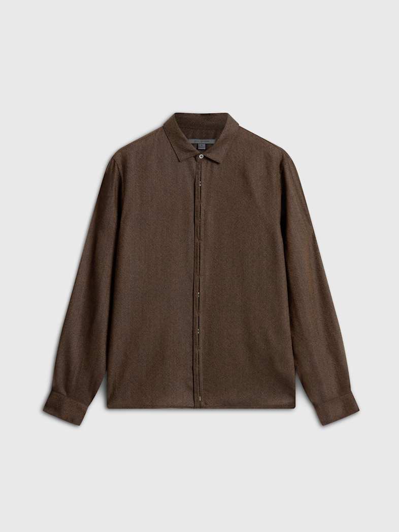 john varvatos HICKORY SHIRT Outlet Outlet Tops HICKORY SHIRT LT CHOCOLATE