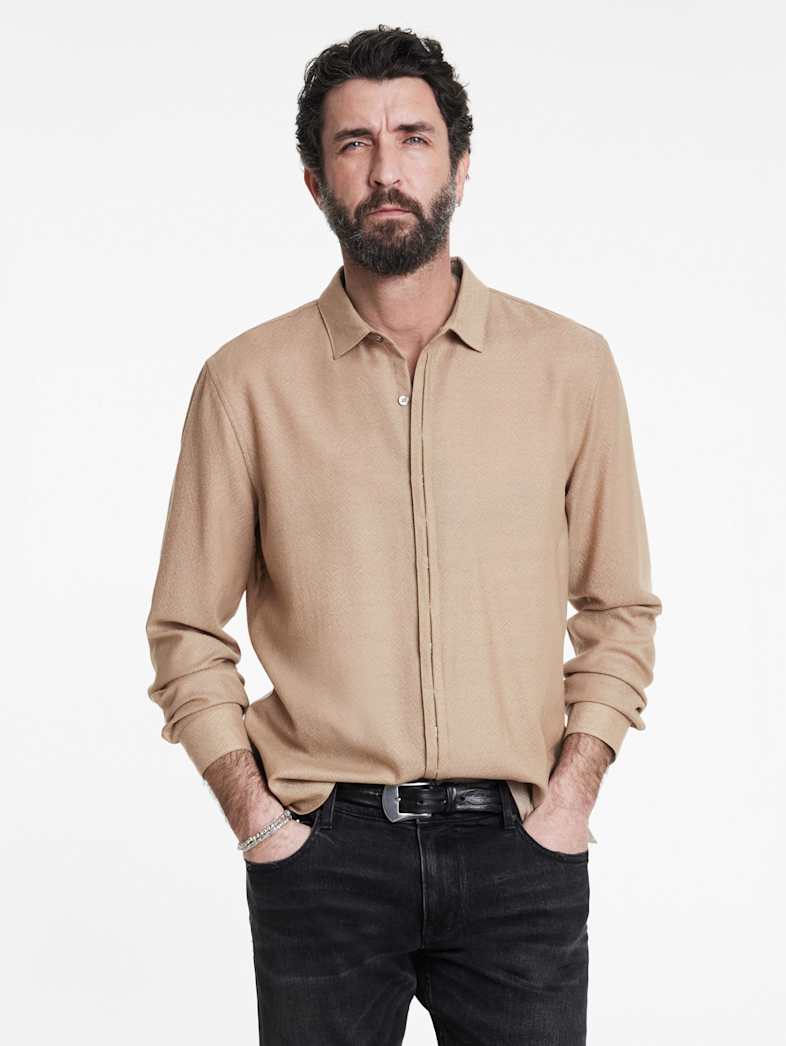 John Varvatos HICKORY SHIRT Outlet Outlet Tops HICKORY SHIRT TUMERIC