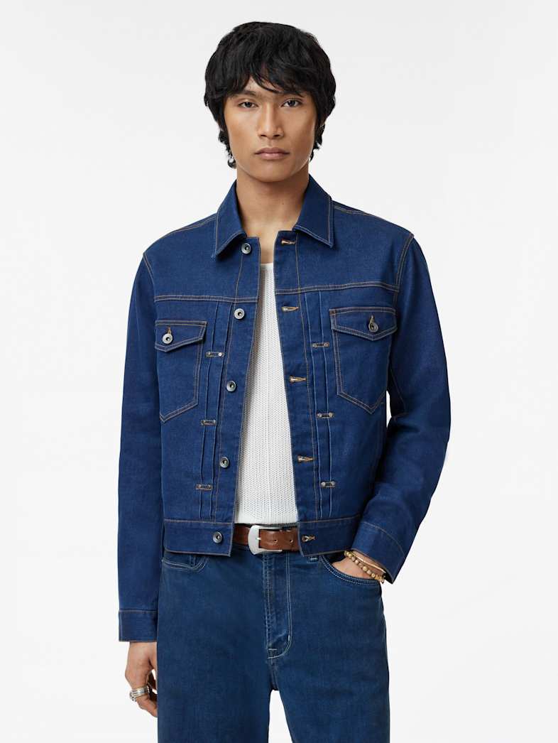 John Varvatos HOUSTON TRUCKER Clothing Tops Coats And Jackets HOUSTON TRUCKER LAKE BLUE