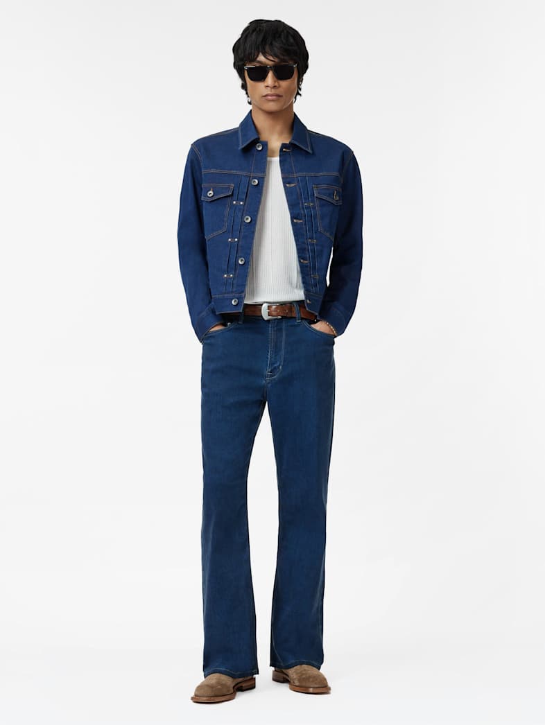 John Varvatos HOUSTON TRUCKER Clothing Tops Coats And Jackets HOUSTON TRUCKER LAKE BLUE